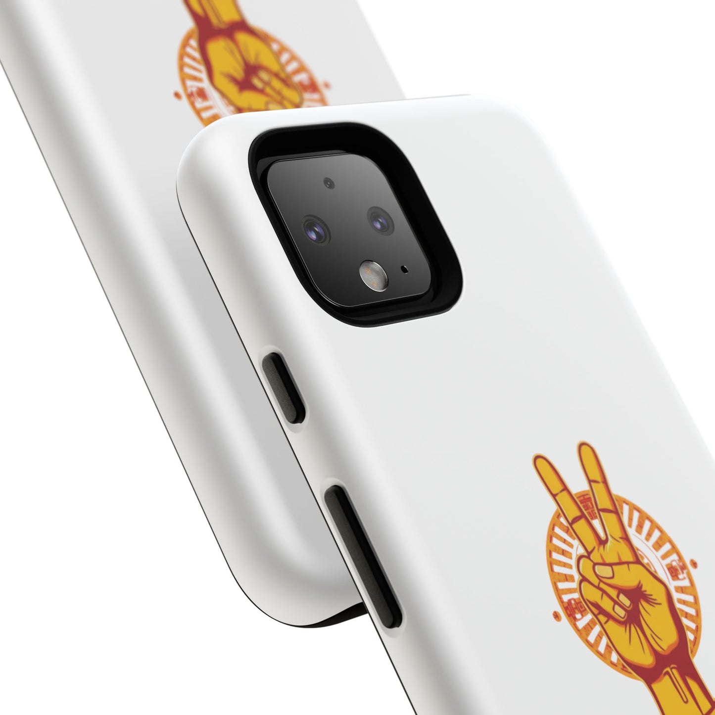 Victory Themed Stylish Phone Case - Tough Cases with Peace Sign Design, Customizable Phone Covers, Gift for Tojan Fans, Trendy Accessories