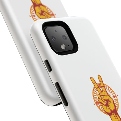 Victory Themed Stylish Phone Case - Tough Cases with Peace Sign Design, Customizable Phone Covers, Gift for Tojan Fans, Trendy Accessories