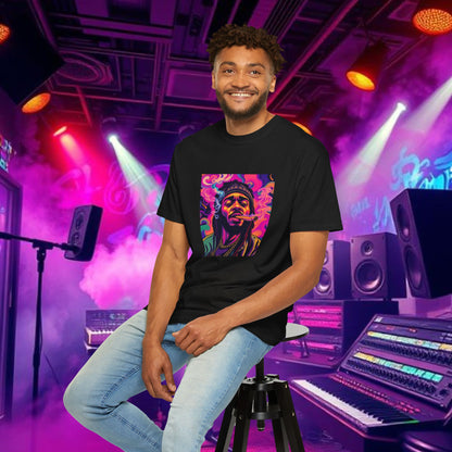 Vibrant Unisex Graphic Tee, Funky Smoke Art Shirt, Casual Streetwear, Gift for Music Lovers, Trendy Summer Top, Unique Festival Wear