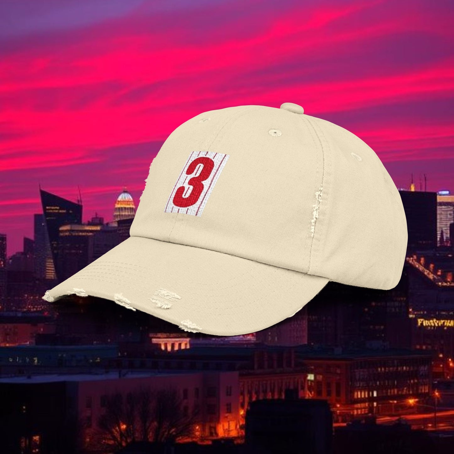 Baseball Stars #3 Distressed Baseball Cap, Vintage Style Hat, Casual Everyday Wear, Gift for Baseball Fans, Stylish Hat