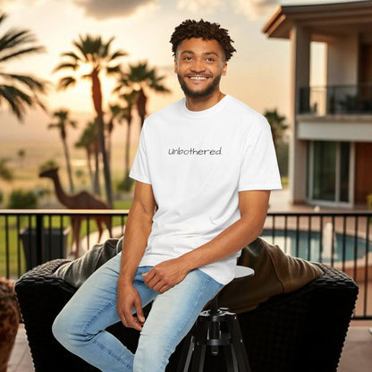 Unbothered Garment-Dyed T-Shirt, Relaxed Fit Tee, Casual Everyday Wear, Gift for Friends, Relaxation Apparel, Trendy Summer Top