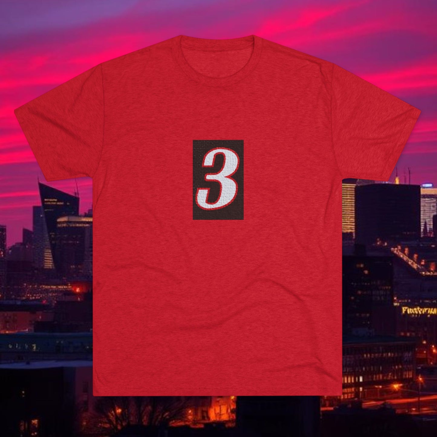 Legends Philly 3 Graphic Tee — Retro Number Front, Script 'Philly' Back