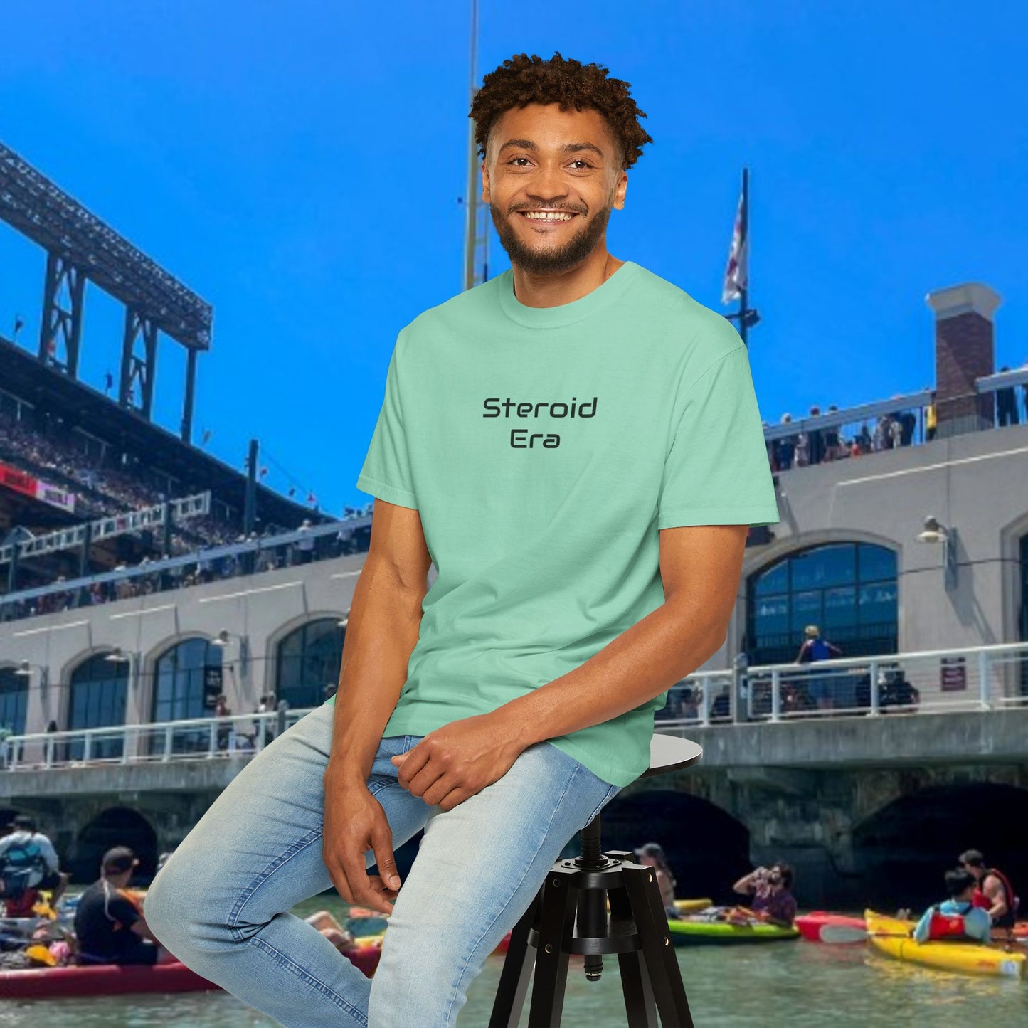 Vintage Baseball Unisex Garment-Dyed T-shirt, 90's Steroid Era Tee Shirt, Athletic Sports Tee, Retro Baseball Shirt, Sports Fan Gift,