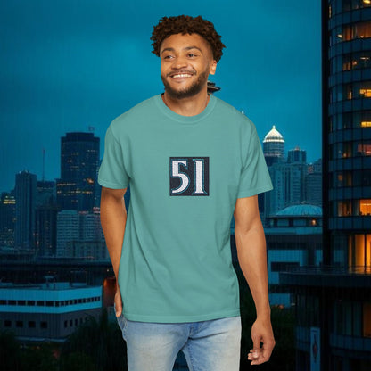 Legends #51 Retro Unisex Garment-Dyed T-shirt with Minimalist 51 Design, Casual Wear, Seattle Fans, Birthday, Everyday Comfort