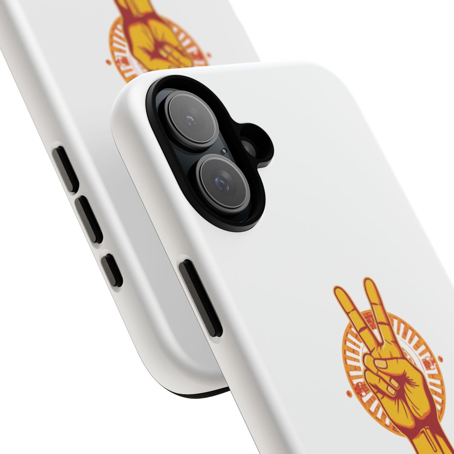 Victory Themed Stylish Phone Case - Tough Cases with Peace Sign Design, Customizable Phone Covers, Gift for Tojan Fans, Trendy Accessories