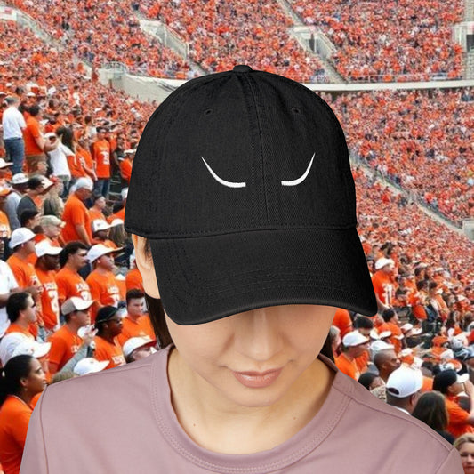 Stylish Embroidered Horns Denim Hat, Casual Cap for Everyday Wear, Unisex Gift for Birthdays, Outdoor Activities, Trendy Fashion