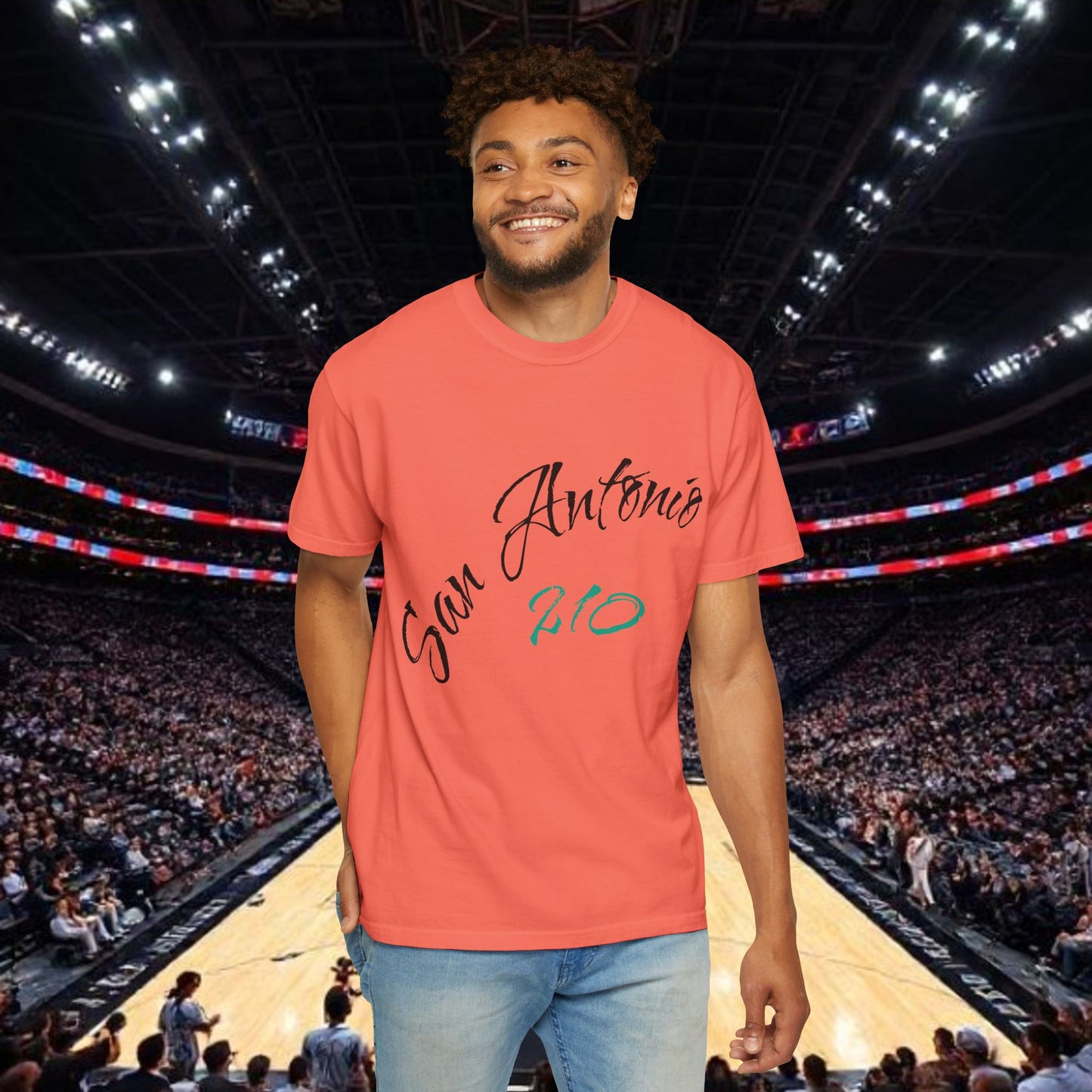 San Antonio 210 Script T-Shirt, Soft-Style T-Shirt, Perfect Statement Piece