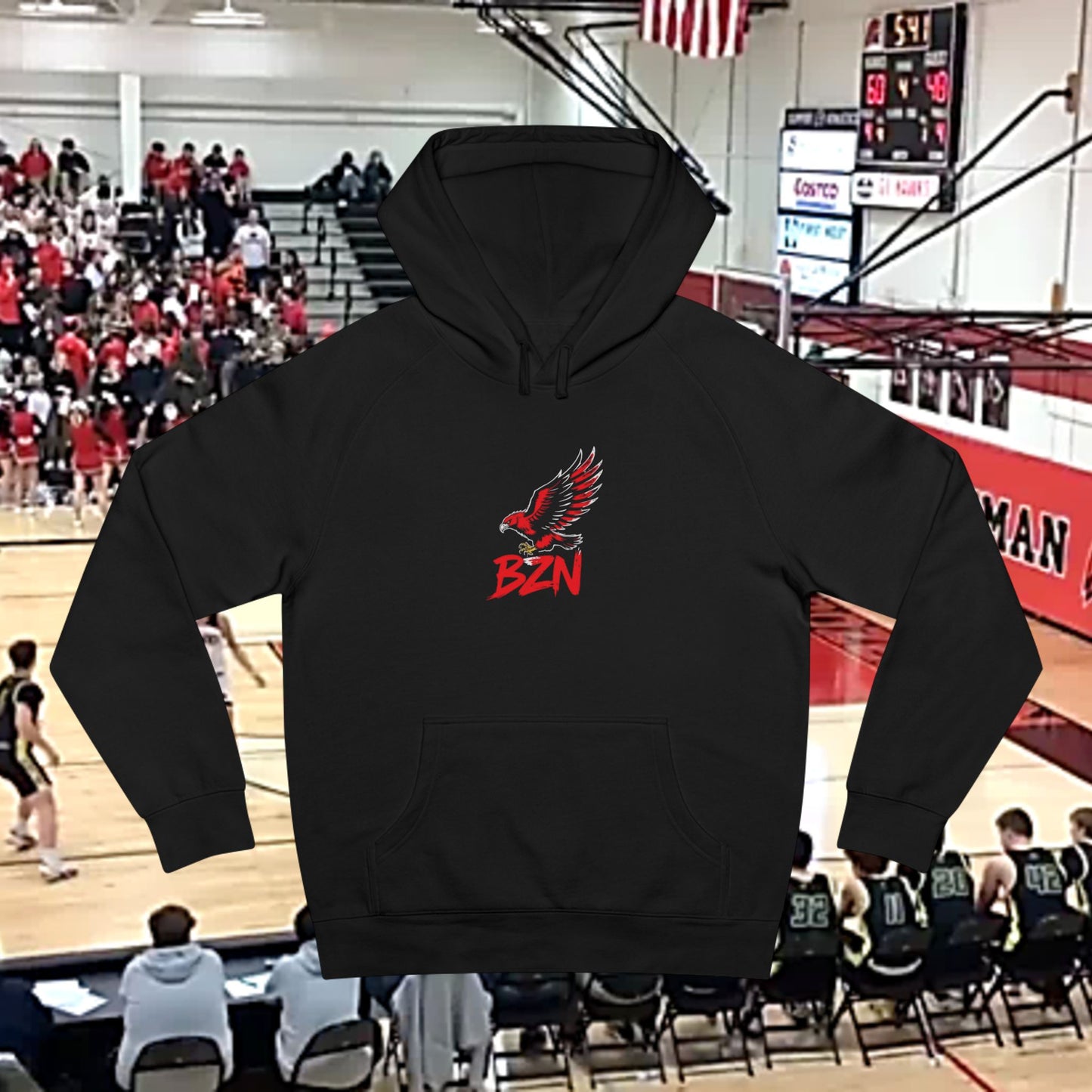 BZN Unisex Hoodie - Cozy Streetwear for Everyday, Perfect for Hawk Fans, Casual Outfits, Sports Events, and Weekend Chill