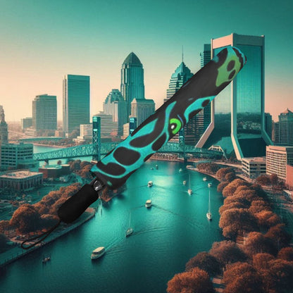 Fierce Jaguar Umbrella, Foldable Rain Gear, Stylish Weather Protection, Gift for Football Fans, Unique Outdoor Accessory