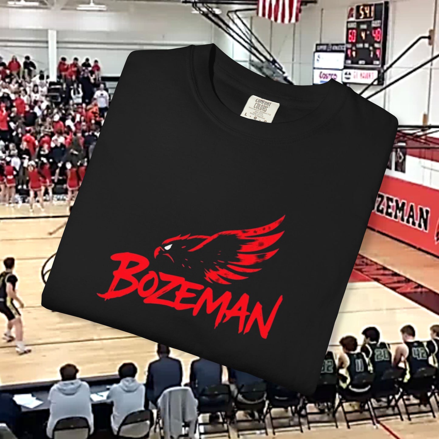 Bozeman Spirit T-shirt | Unisex Garment-Dyed Tee for Sports Fans, Game Day, Team Spirit, Casual Wear, Gift Ideas