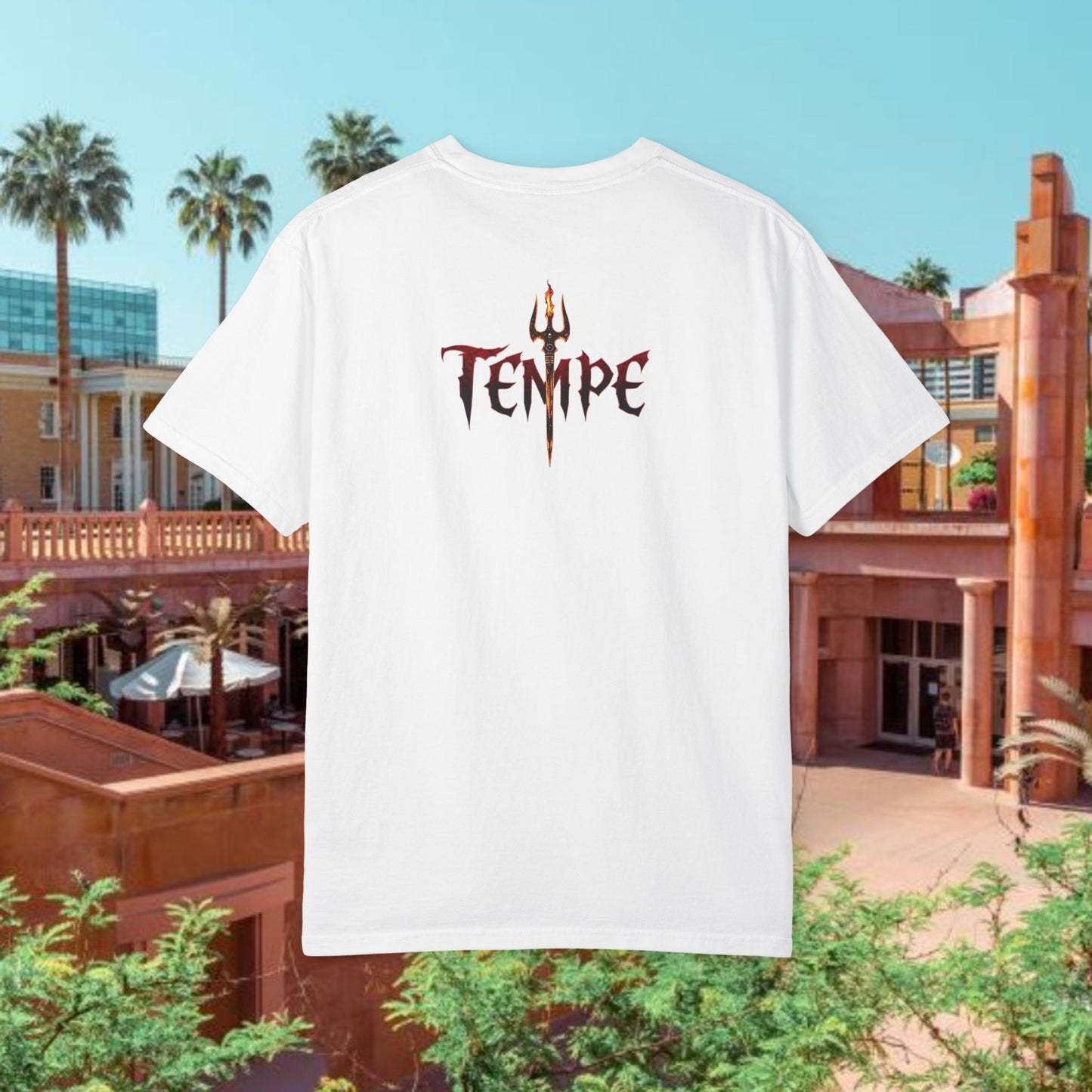 Tempe Trident Tee — 480 Vertical Number Front, Tempe Graphic Back