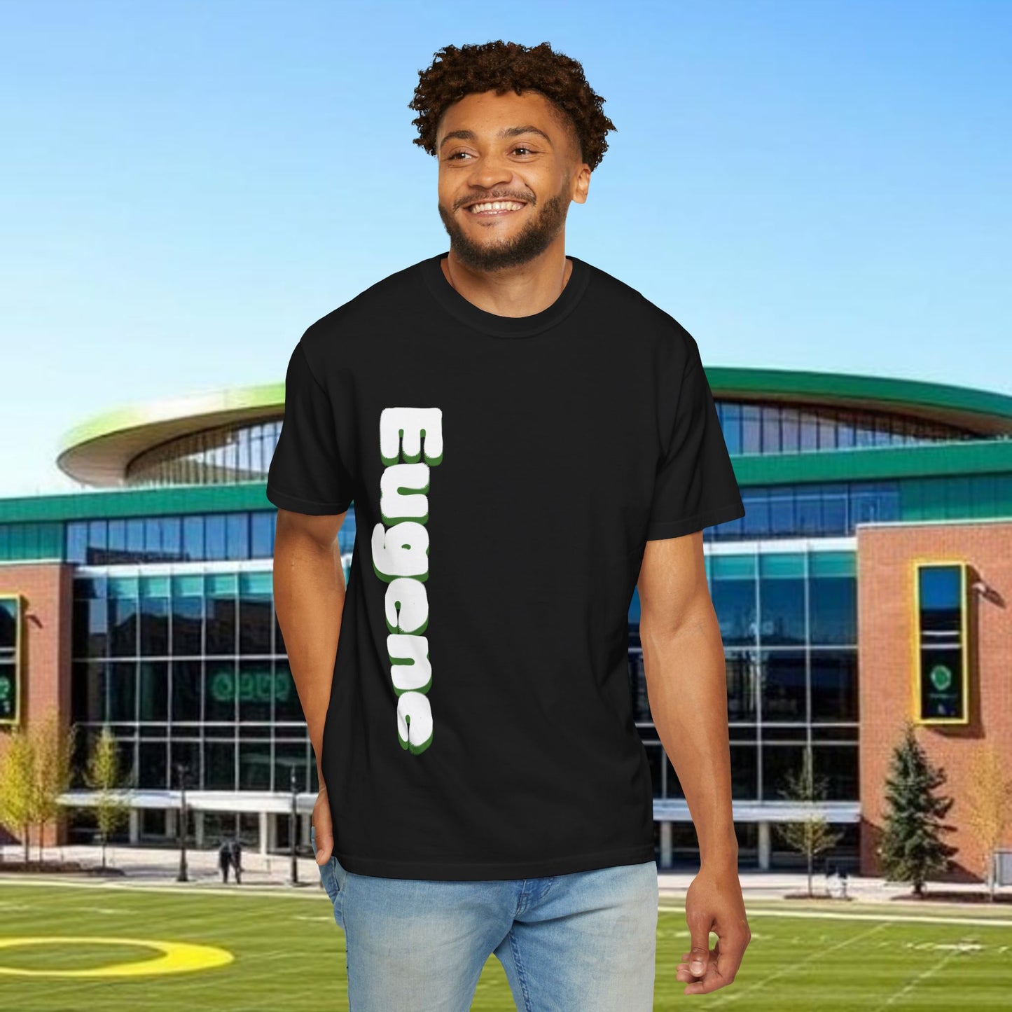 Eugene Fan T-Shirt, Unisex Sports Tee, Game Day Apparel, Football Fan Gear, College Team Shirt, Quack Spirit Wear