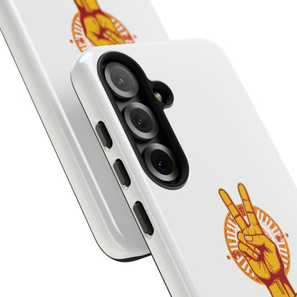 Victory Themed Stylish Phone Case - Tough Cases with Peace Sign Design, Customizable Phone Covers, Gift for Tojan Fans, Trendy Accessories