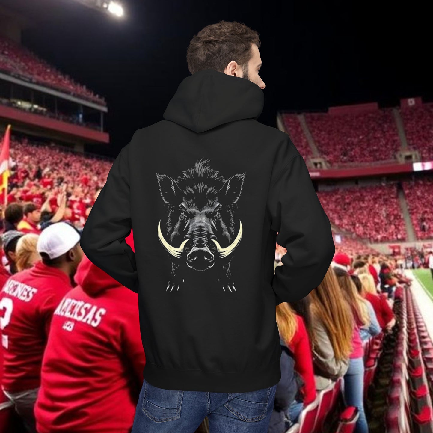 Boar Graphic Hoodie — Rugged Wild Boar Illustration with '479' Chest Print