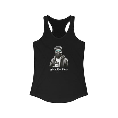 Wing Man Vibes Racerback Tank for Women | Summer Style, Workout Top, Gift for Her, Beachwear, Graphic Tee, Casual Fashion