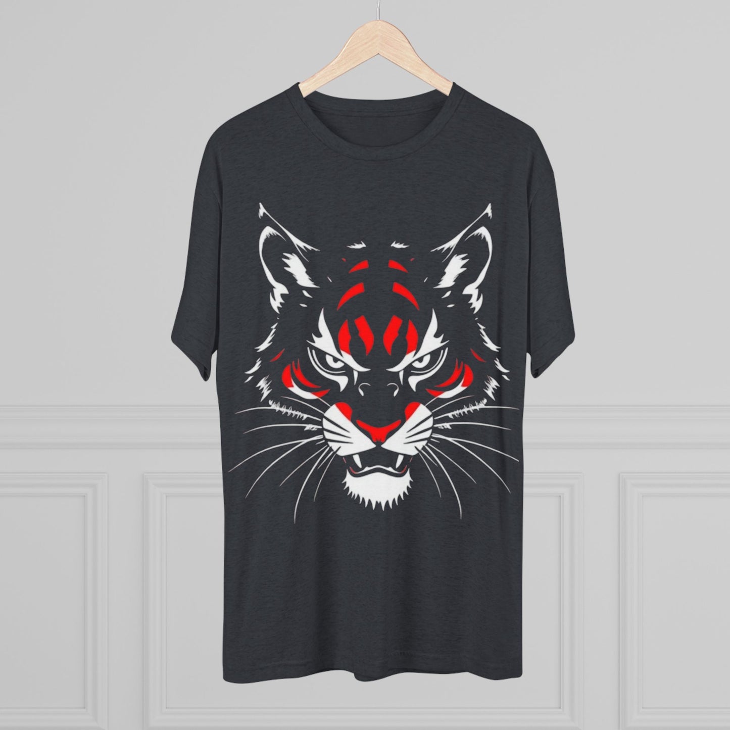 Wldcat Mascot T-Shirt — Fierce Red & White Sports Tee, Tri-Blend Soft Fabric, Perfect for Gameday