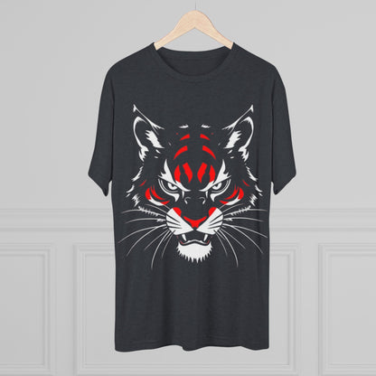 Wldcat Mascot T-Shirt — Fierce Red & White Sports Tee, Tri-Blend Soft Fabric, Perfect for Gameday