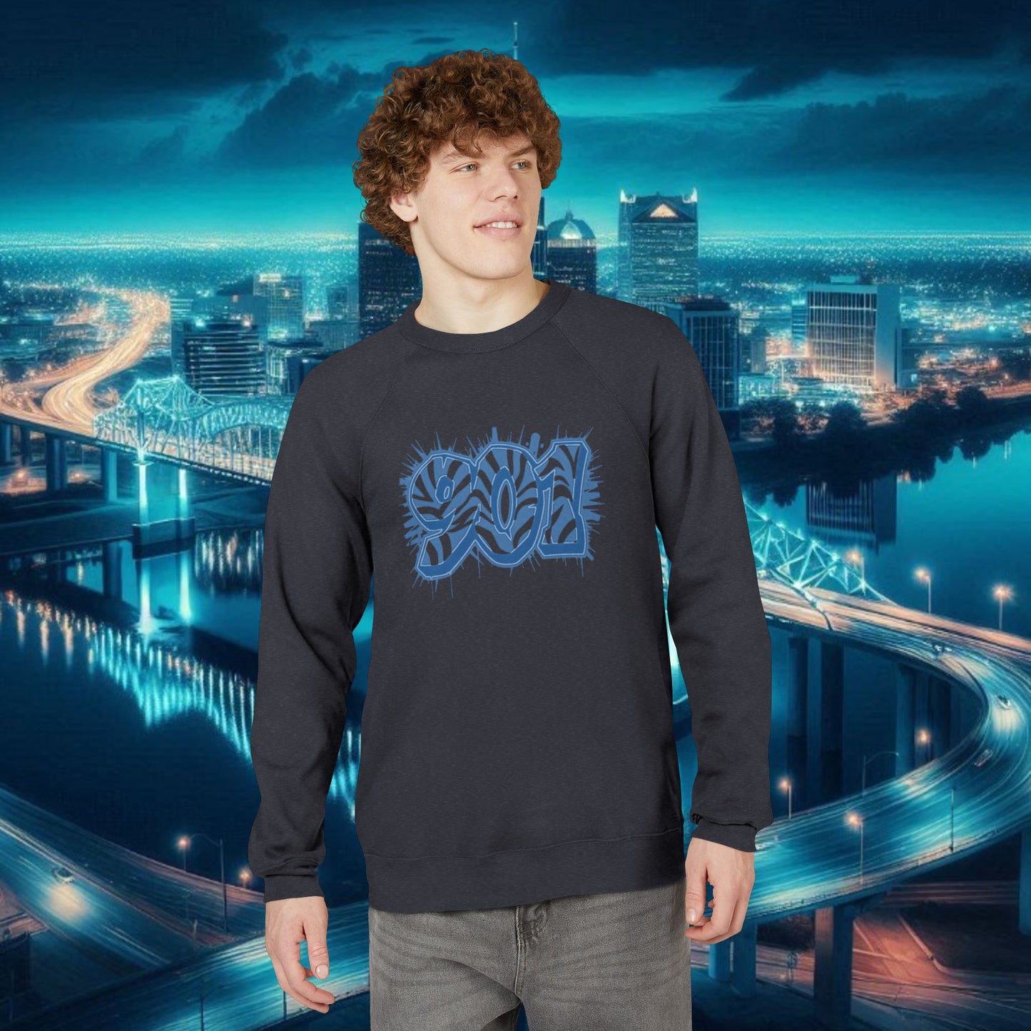 Graffiti '901' Memphis Area Code Graphic Sweatshirt — Urban Streetwear Pullover