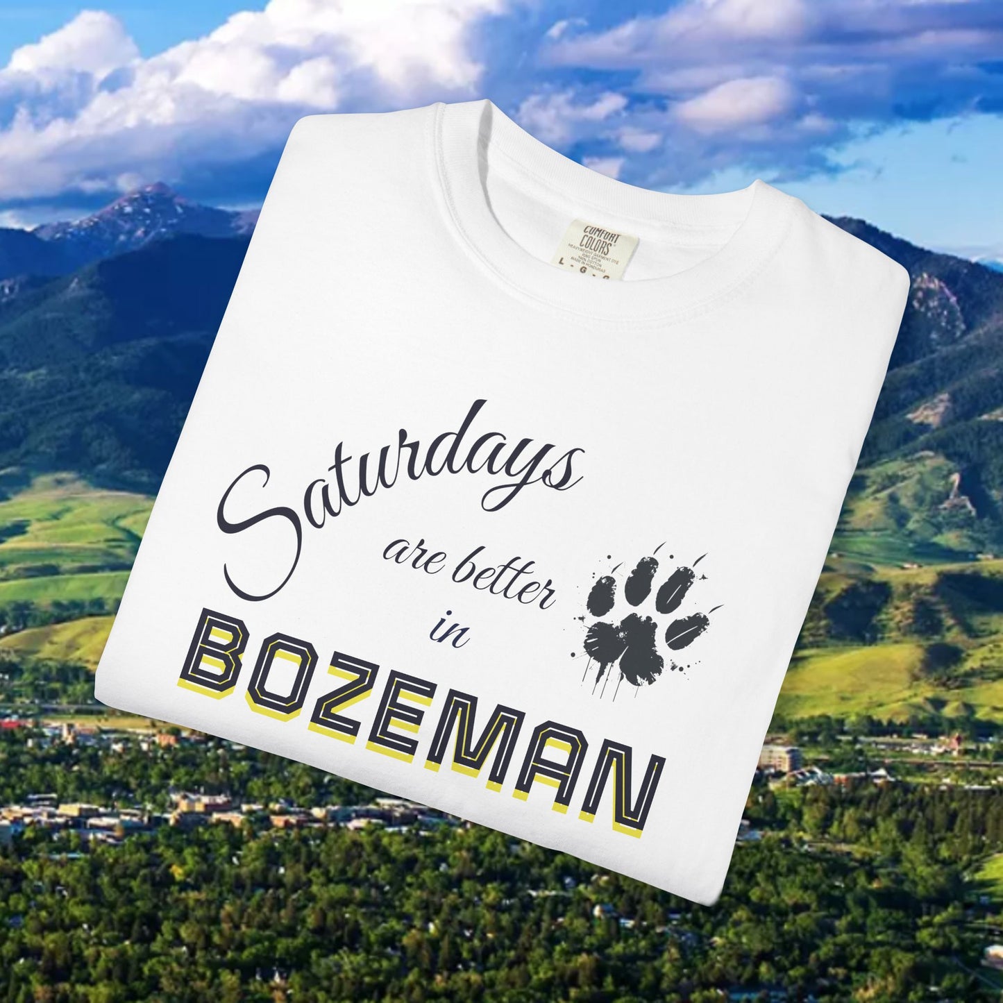 Bozeman Saturday T-shirt, Unisex Casual Tee, Weekend Vibes Shirt, Bozeman Gift, Summer Outing Apparel