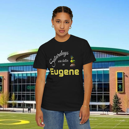 Eugene Saturdays T-Shirt | Unisex Garment-Dyed Tee for Gametime, College Spirit, Graduation, Tailgating, Oregon Fans