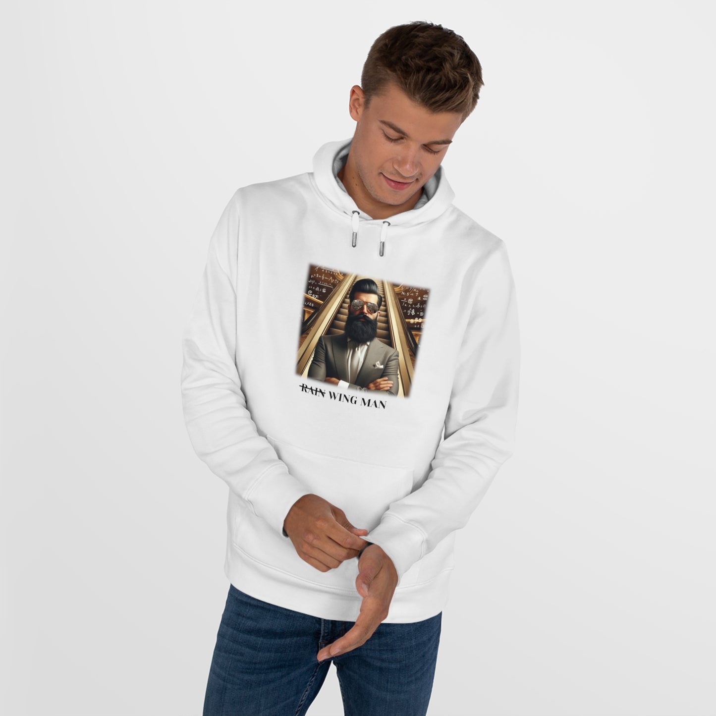 Wing Man Hooded Sweatshirt - Cozy Graphic Hoodie for King Vibe Lovers, Perfect for Casual Wear, Gifts, and Celebrations