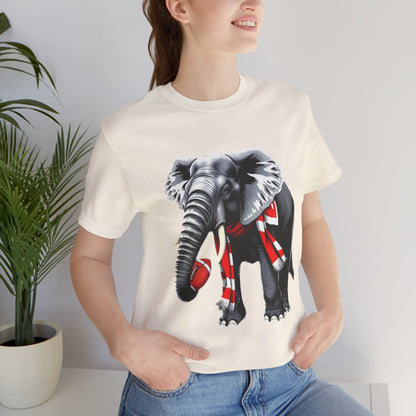 Elephant Graphic Tee — Cute Elephant Wearing Scarf T-Shirt