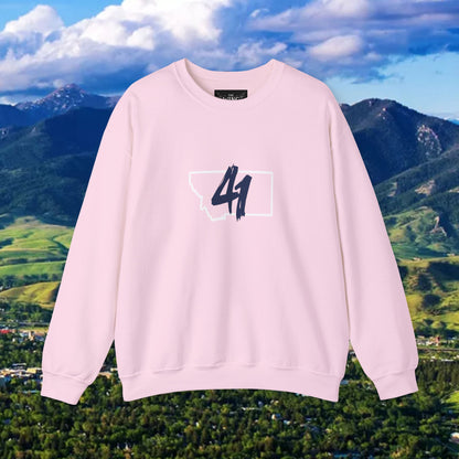 Montana 41 Crewneck Sweatshirt — State Outline Graphic