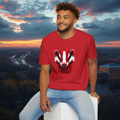Badger Graphic Unisex T-Shirt | Sporty Comfort Tee, Gift for Fans, Game Day Apparel, College Spirit Wear, Outdoor Activities
