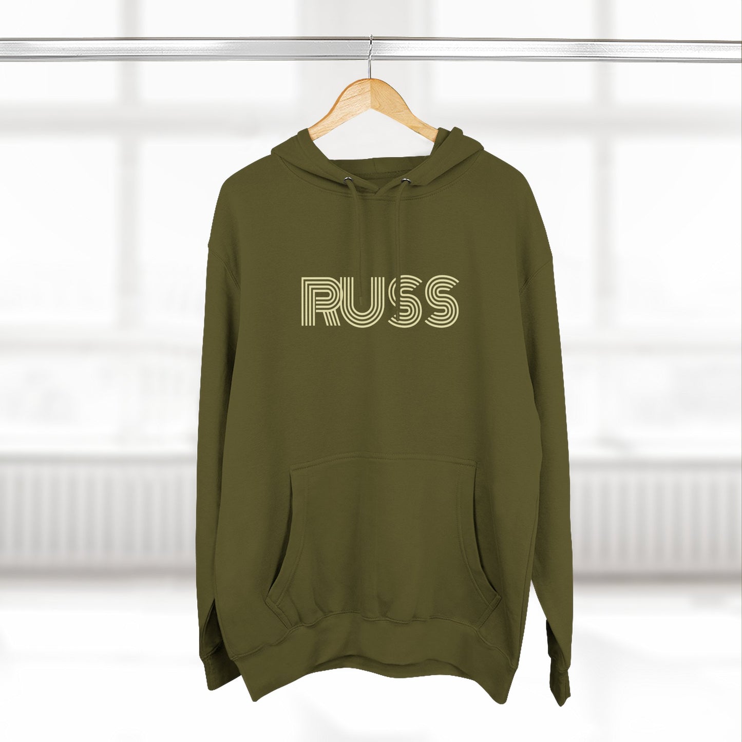 Russ Fleece Hoodie with RUSS Design, Perfect for Relaxation, Gifts, and Casual Outings, Urban Fashion, Rapper Hoodie