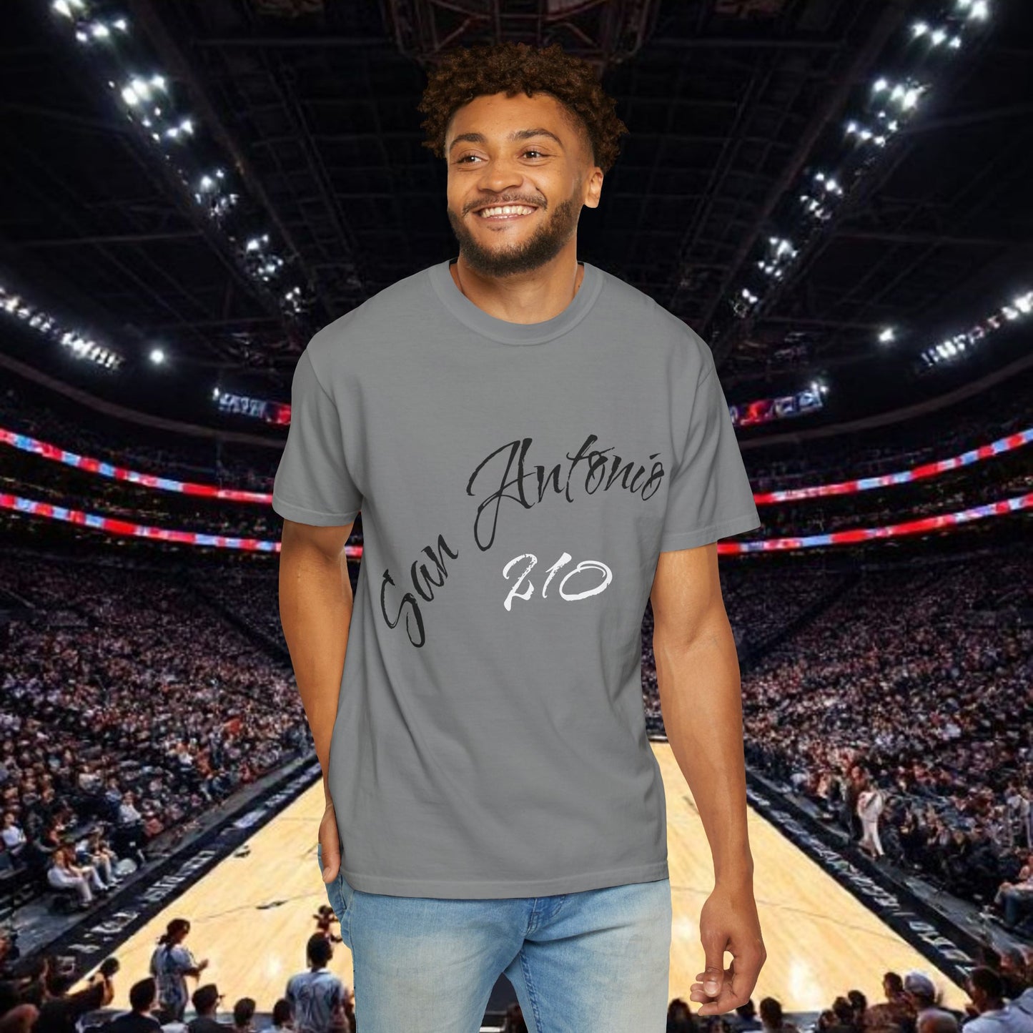 San Antonio 210 Script T-Shirt, Soft-Style T-Shirt, Perfect Statement Piece