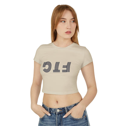 Upside Down FTG Stylish Women's Baby Tee - Trendy Crop Top, Casual Outfits, Birthday Gift, Bobcat Games, Everyday Essentials
