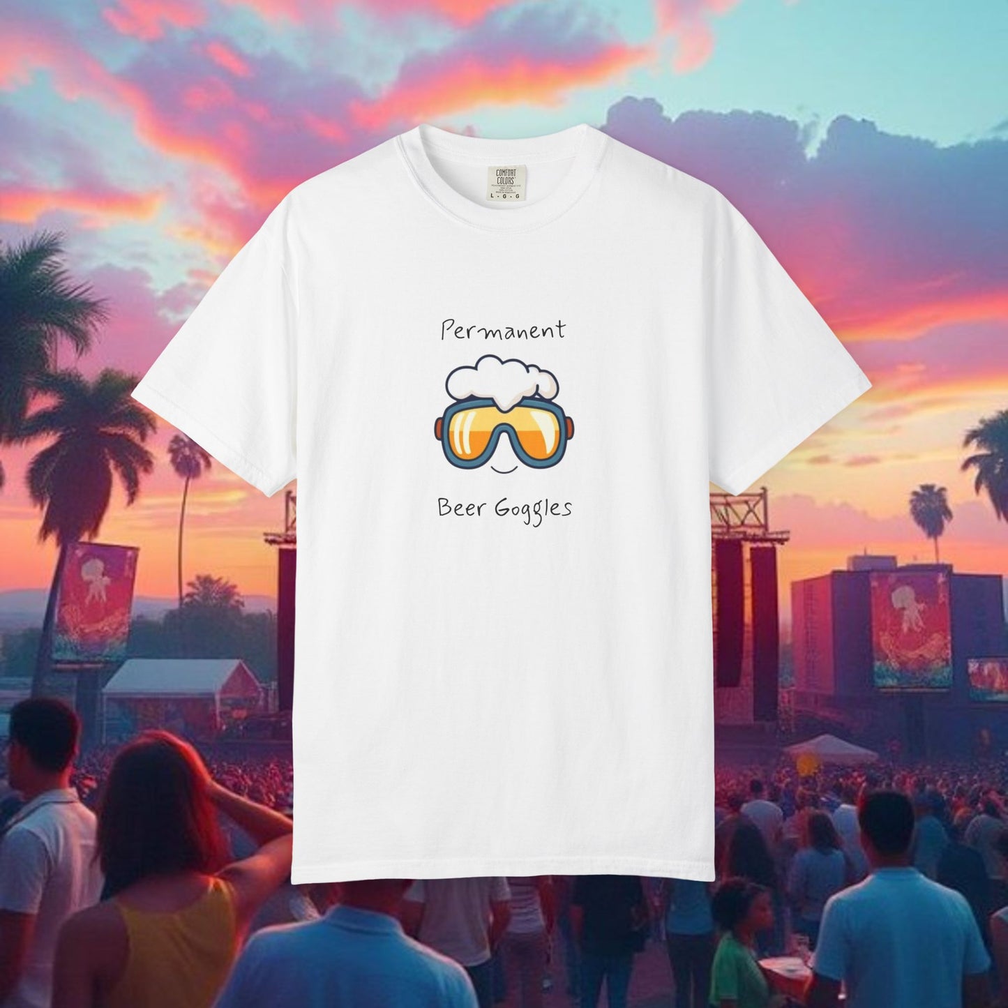 Unisex Beer Goggles Tee, Comedy T-Shirt, Festival Shirt, Funny Summer Tee, Barbecue Outfit, Gift for Beer Lovers