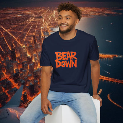 Bear Down Unisex Graphic T-Shirt - Bear Down Design, Casual Wear, Streetwear, Gift for Football Fans, Trendy Everyday Tee