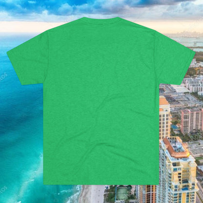 305 Graffiti Tri-Blend Crew Tee, Miami Area Code, Ultra soft T-Shirt for Tailgates, Gamedays, Festivals, and everyday style.