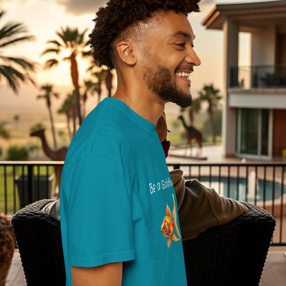 Be a Goldfish T-Shirt, Unisex Garment-Dyed Tee, Movie Reference Shirt, Casual Summer Shirt, Fun Gift for Athletes, Relaxed Fit Top