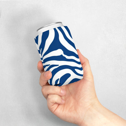 Tiger Print Can Cooler Sleeve, Party Gift, Drink Holder, Fun Vibe, Summer BBQ, Beach Accessory, Gift for Tailgates