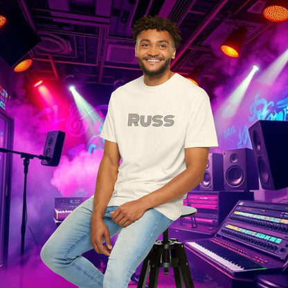 Russ Unisex T-Shirt with Retro Design, Hip-Hop Shirt, Casual Wear, Unique Style, Russ Apparel