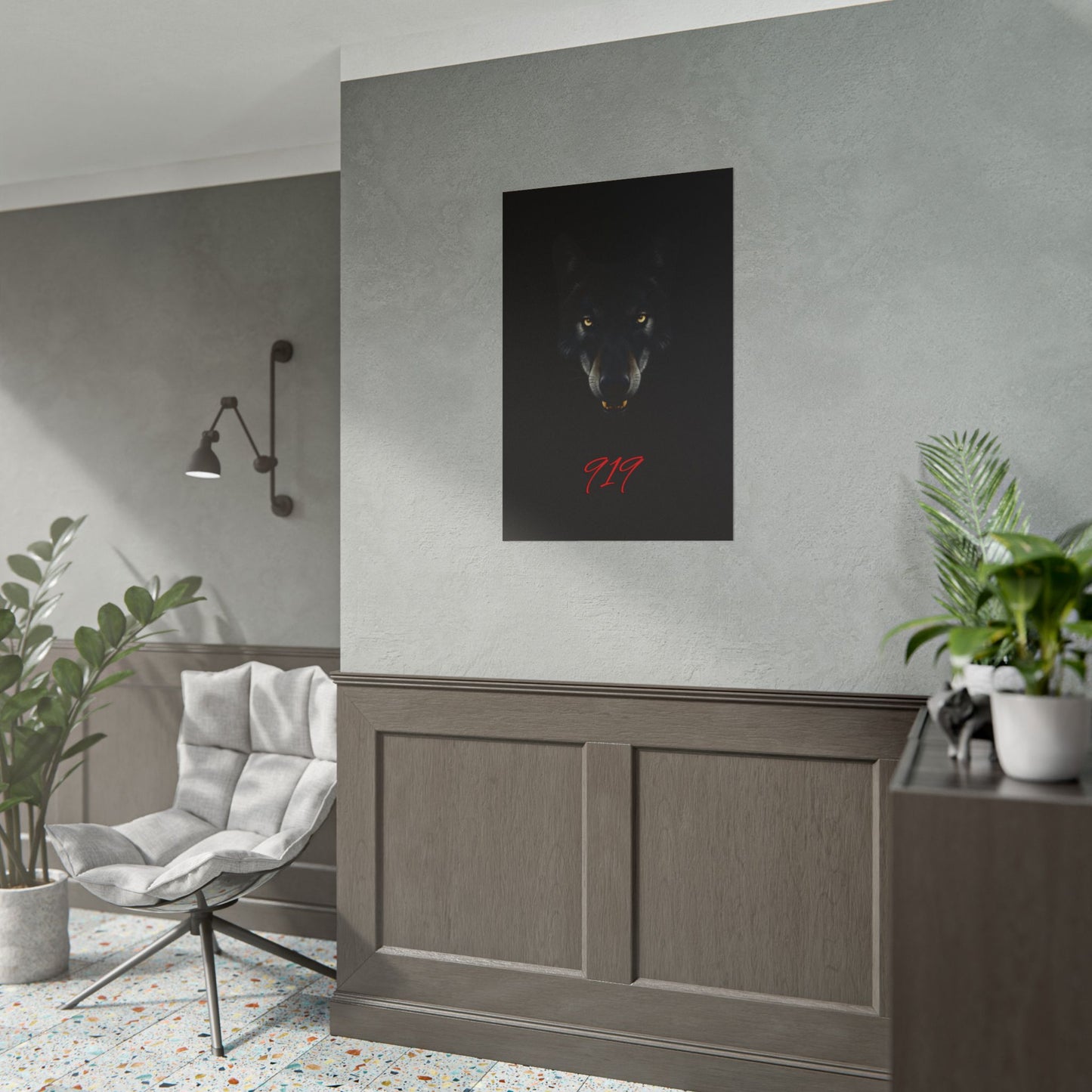 Wolfpack Art Poster, Wolf 901 Raleigh Poster, Gift for Die Hard Fans, Home Decor, 919 Design