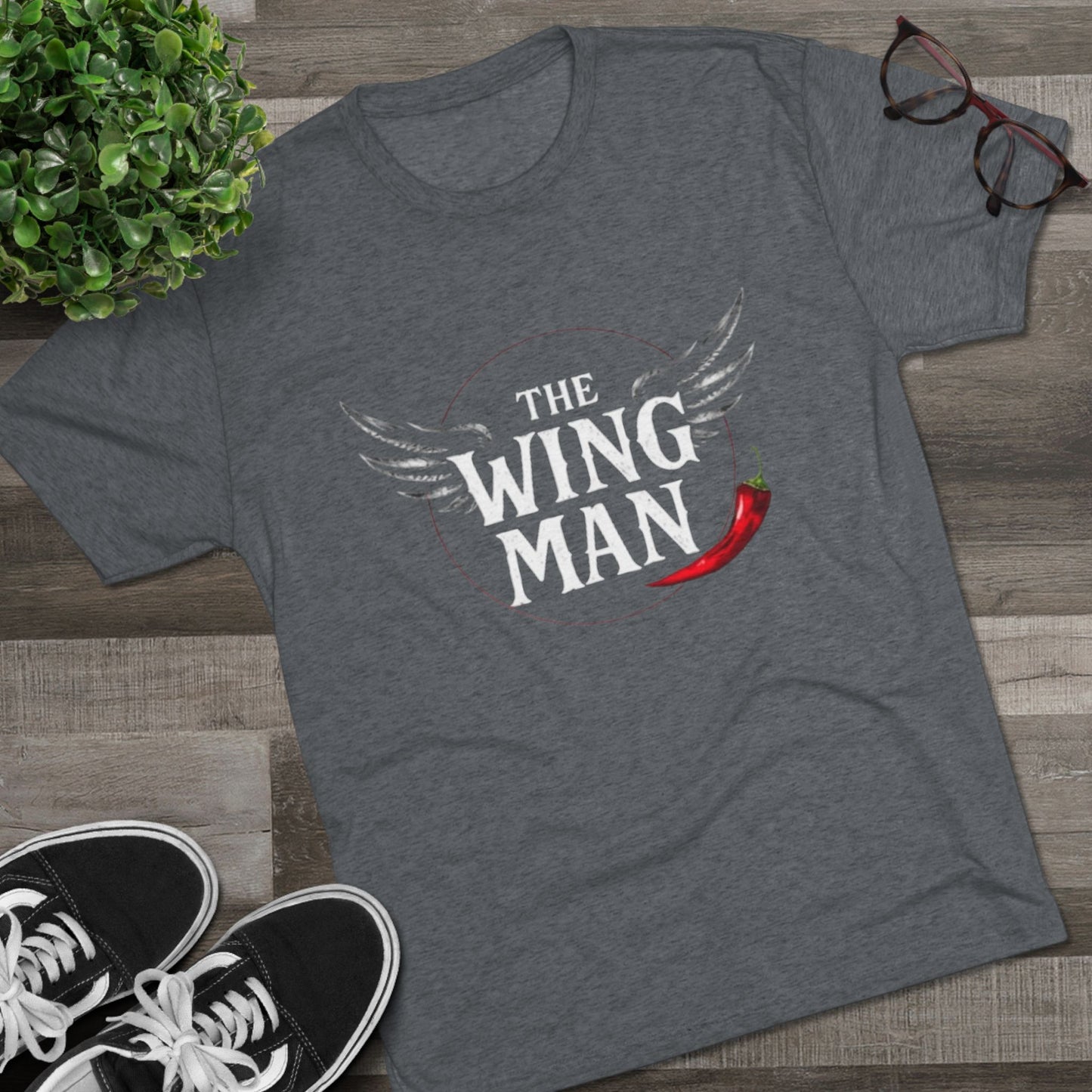 The Wingman T-Shirt — Funny Wingman Graphic Tee with Chili Pepper & Wings