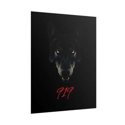 Wolfpack Art Poster, Wolf 901 Raleigh Poster, Gift for Die Hard Fans, Home Decor, 919 Design