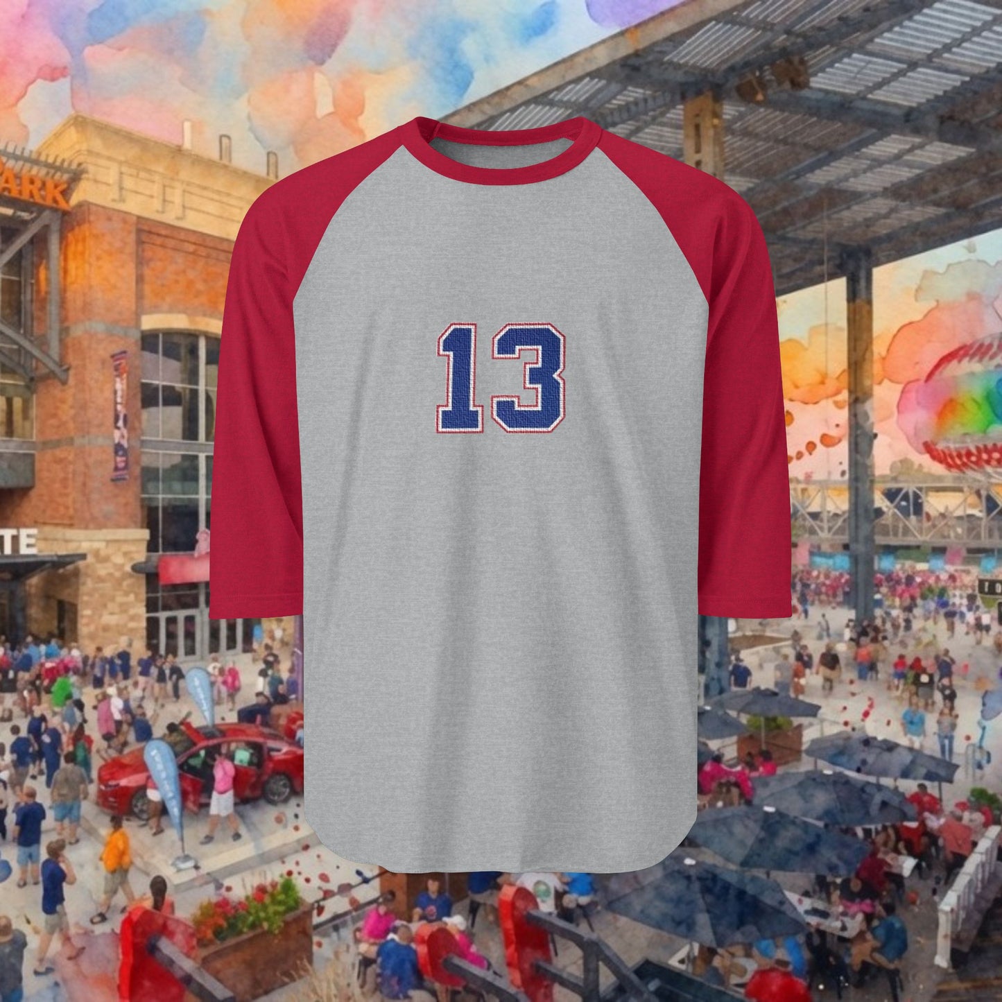 Baseball Stars Raglan Shirt, Unisex Tee for Sports Lovers, Perfect Gift for Game Day, Casual Outfit, Team Spirit Wear, Number 13 Shirt