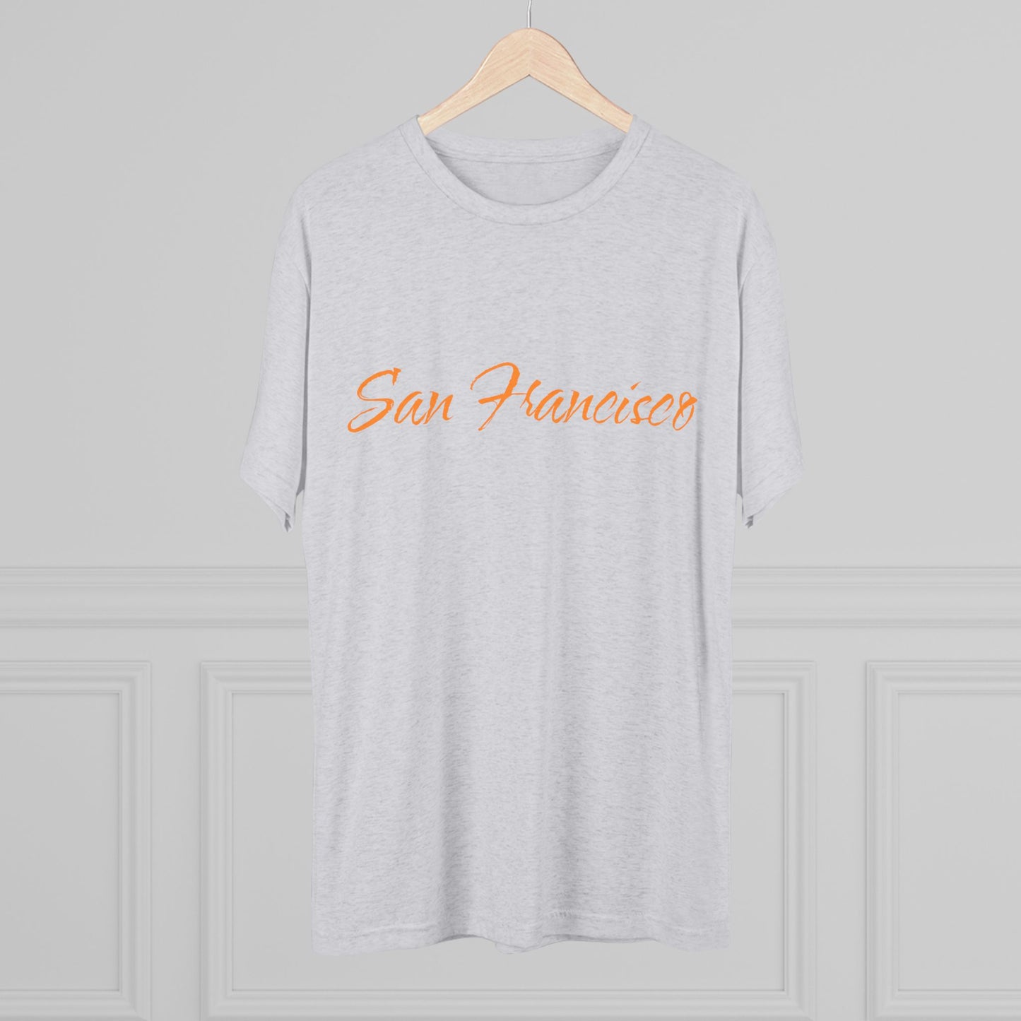 San Francisco Script Tee — Minimal City Skyline Graphic T‑Shirt, Perfect for Gameday, Tri-Blend