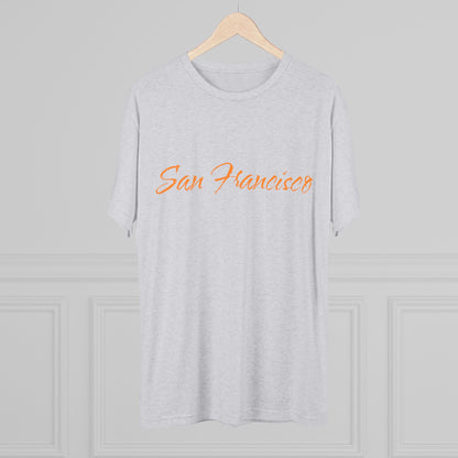 San Francisco Script Tee — Minimal City Skyline Graphic T‑Shirt, Perfect for Gameday, Tri-Blend