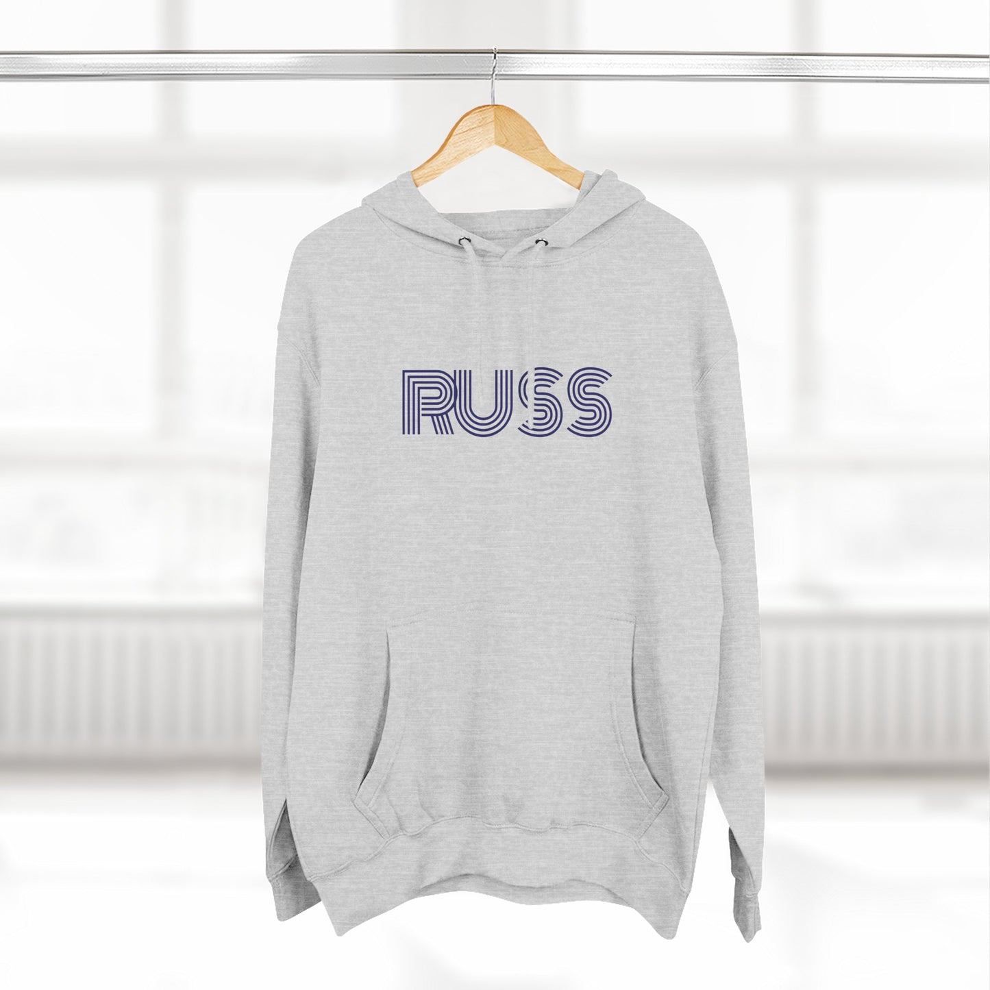 Russ Fleece Hoodie with RUSS Design, Perfect for Relaxation, Gifts, and Casual Outings, Urban Fashion, Rapper Hoodie