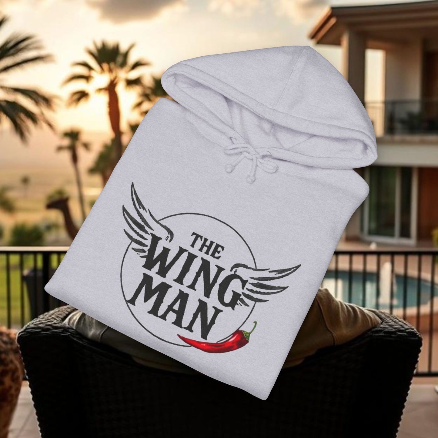 Wingman Hoodie — 'The Wing Man' Graphic Pullover for Friends & Groomsmen