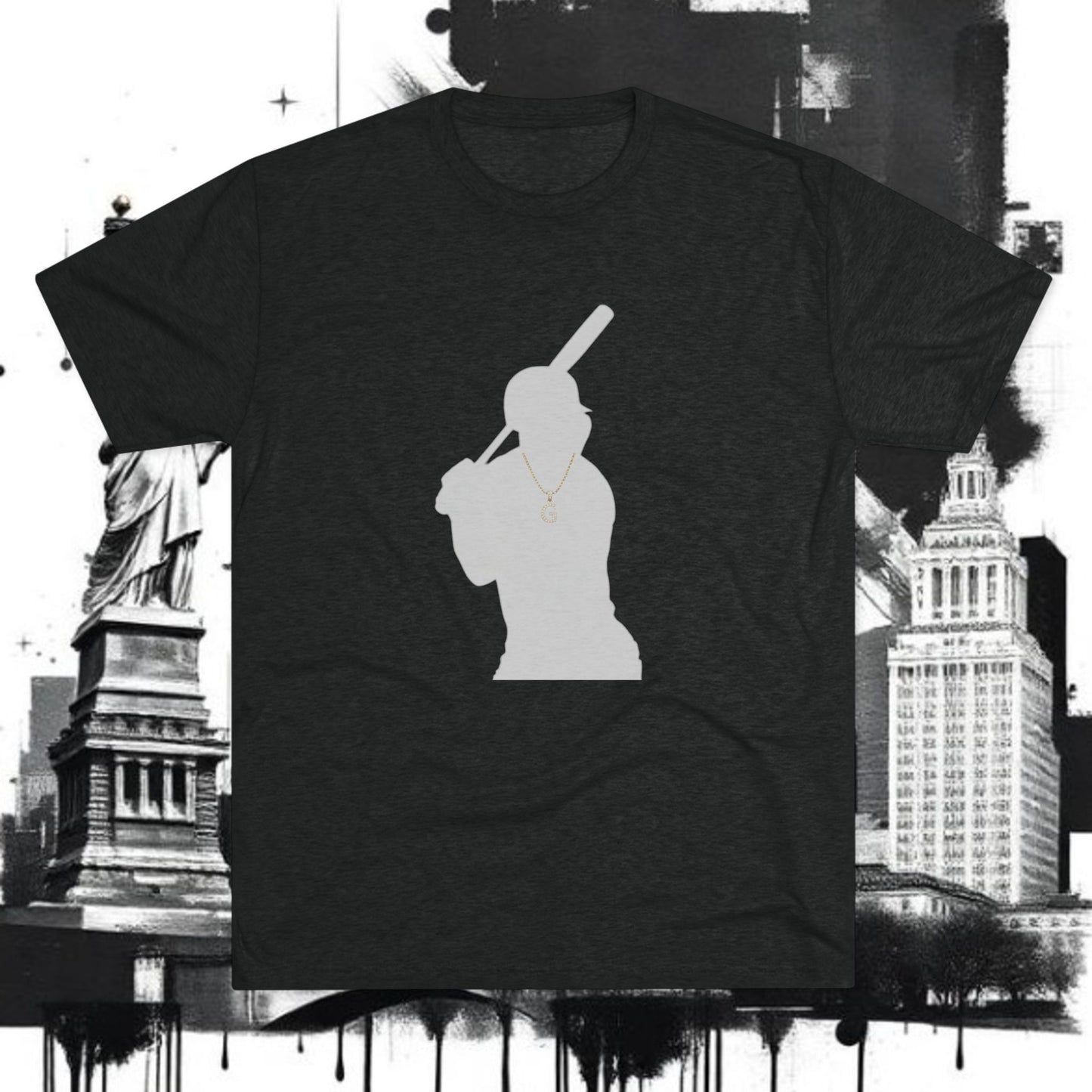 Baseball Silhouette Tee — New York 'G' Logo Short-Sleeve Shirt