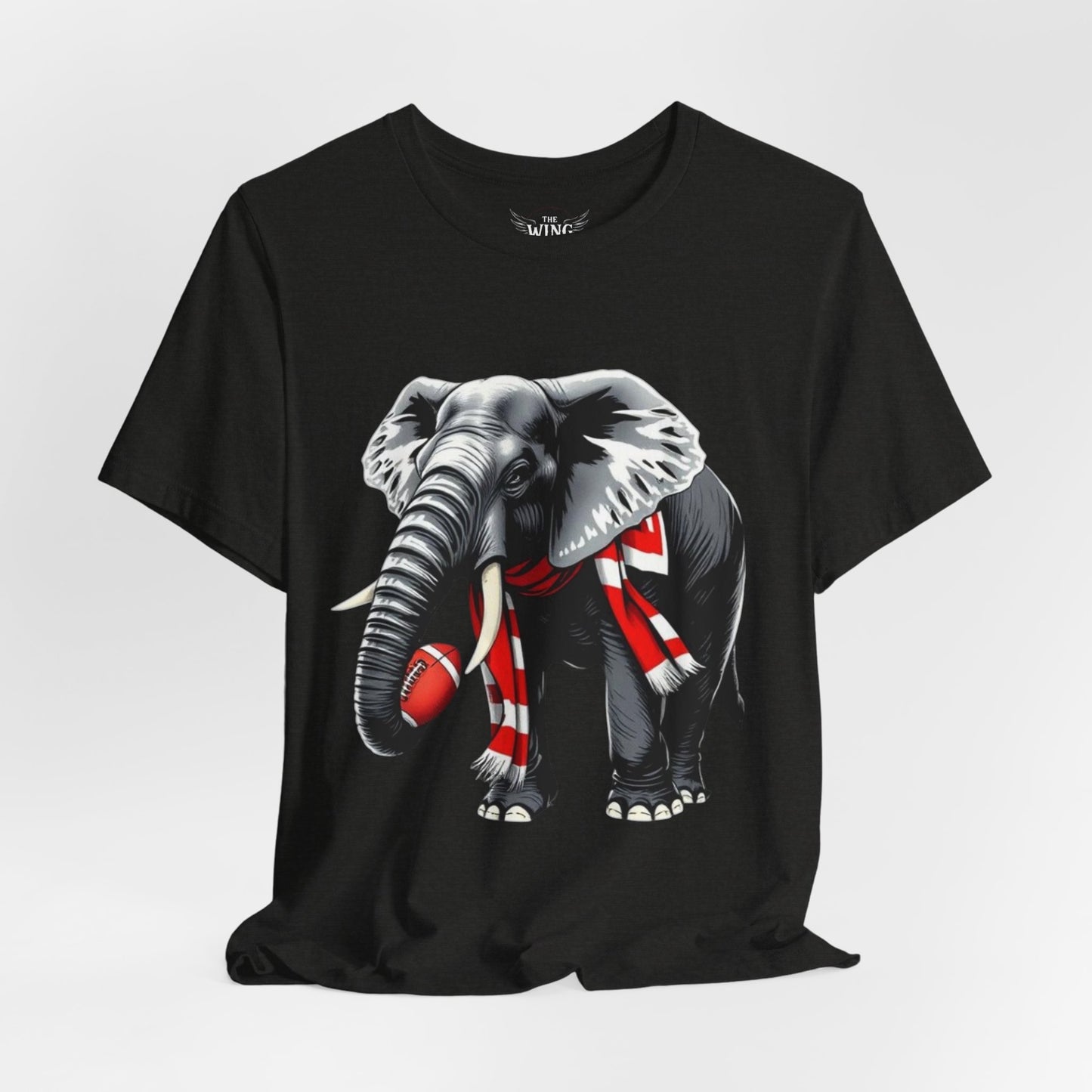 Elephant Graphic Tee — Cute Elephant Wearing Scarf T-Shirt