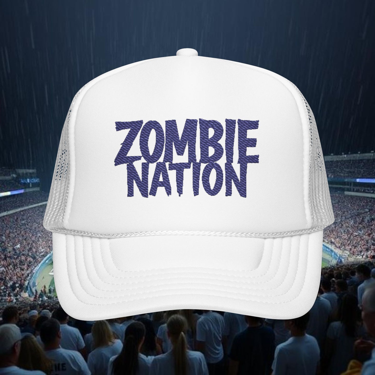Zombie Nation Foam Trucker Hat | Embroidered Baseball Cap, Outdoor Events, Sport Games, Costume Parties, Gift for Fans