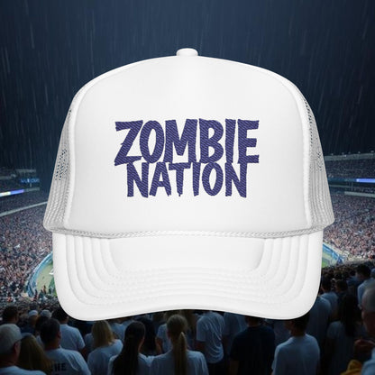 Zombie Nation Foam Trucker Hat | Embroidered Baseball Cap, Outdoor Events, Sport Games, Costume Parties, Gift for Fans