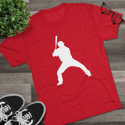 Baseball Batter Tee — Silhouette Front with Number 5 Back